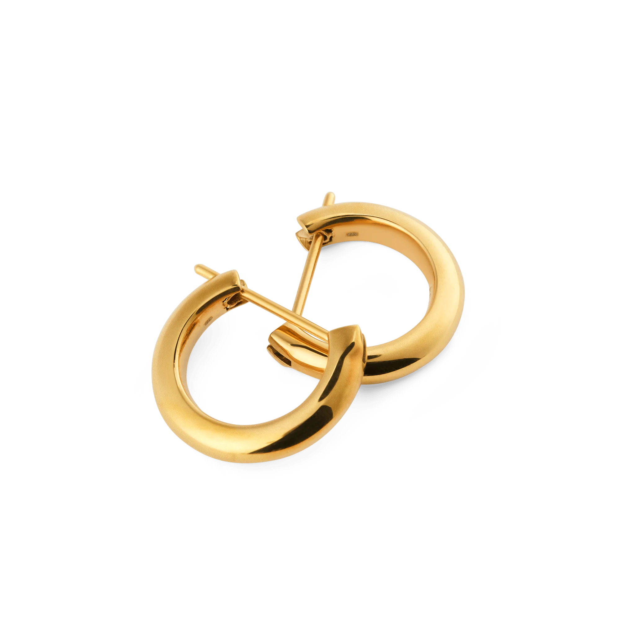 Arch Earrings Gold 9mm - Image 3