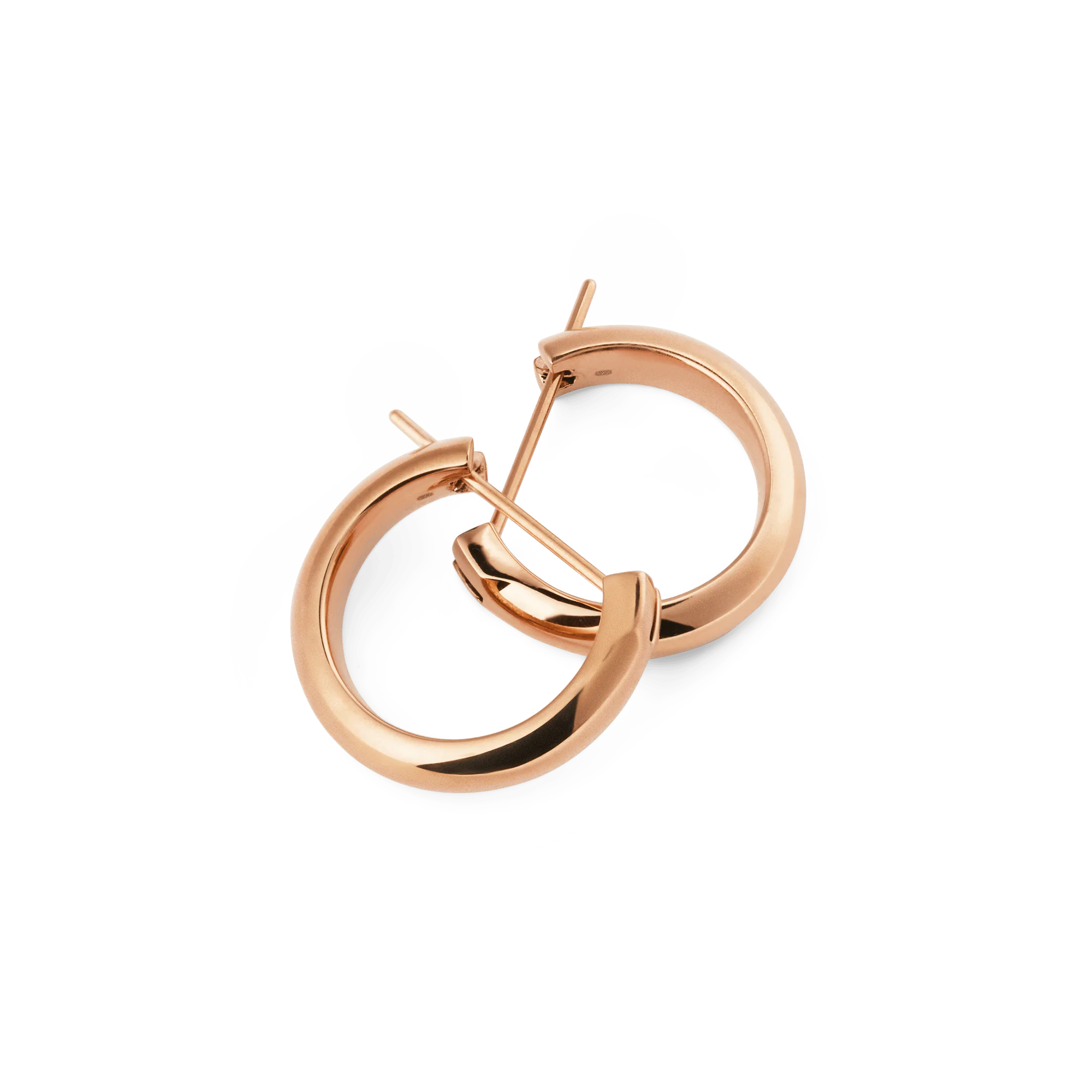 Arch Earrings Rose Gold 12mm - Image 3