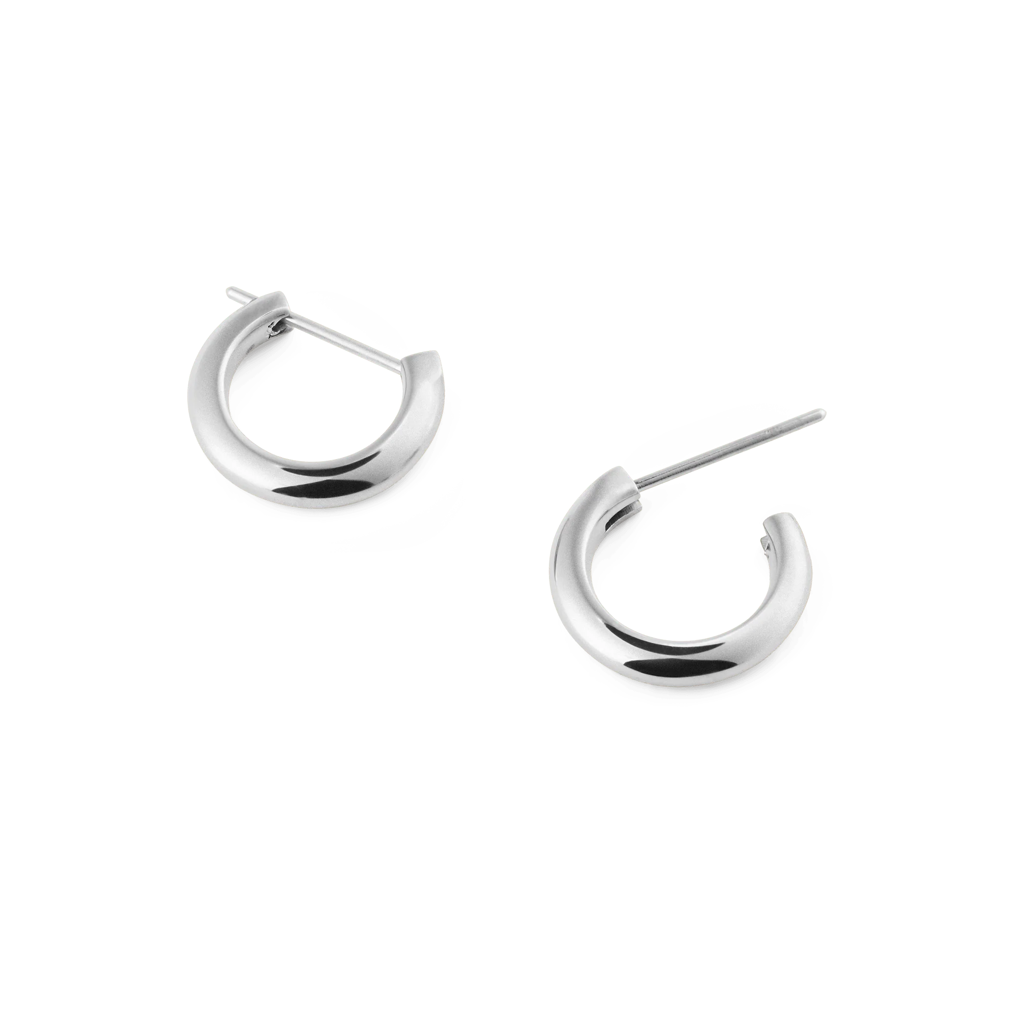 Arch Earrings Silver 9mm - Image 4