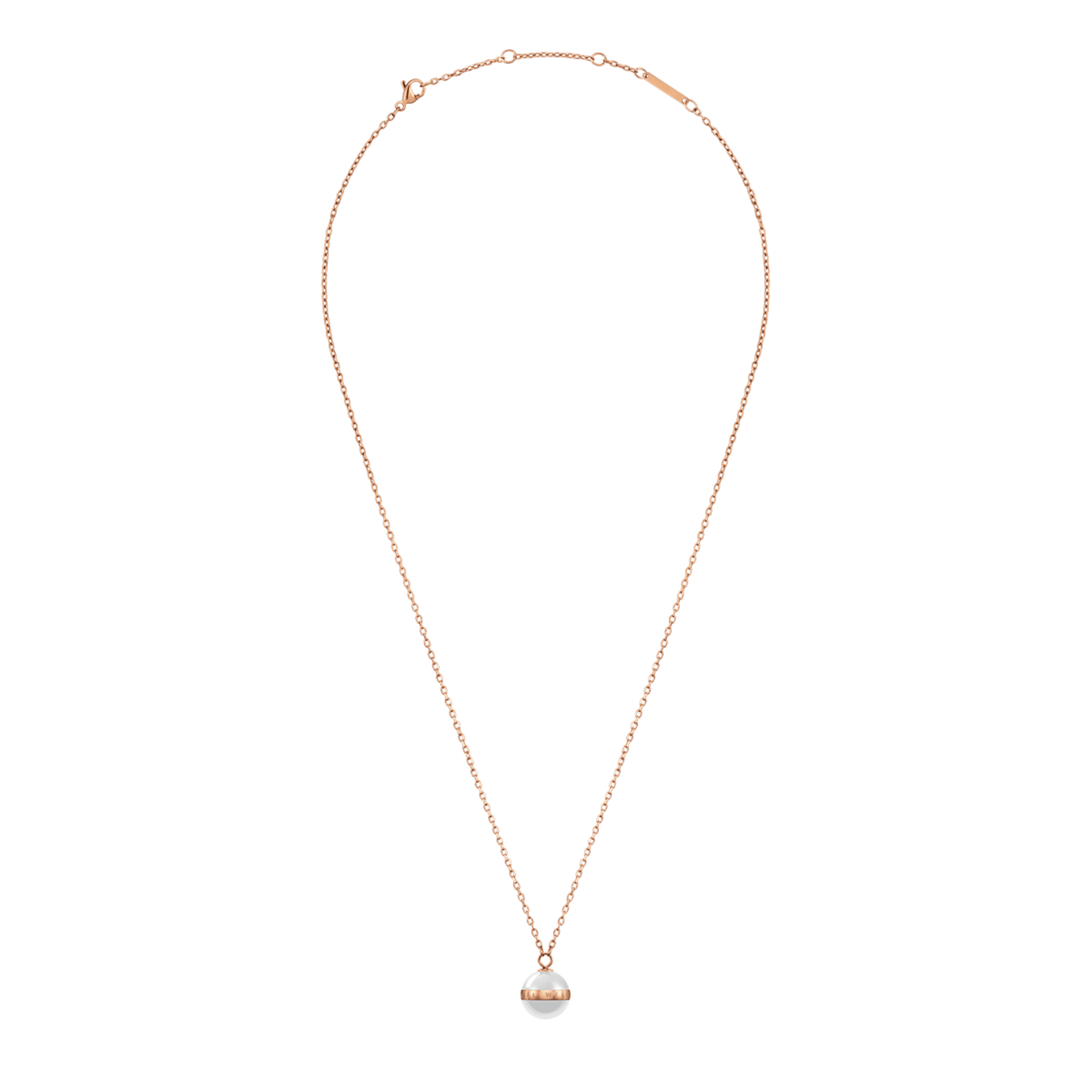 Aspiration Necklace Rose Gold Satin White - Image 3