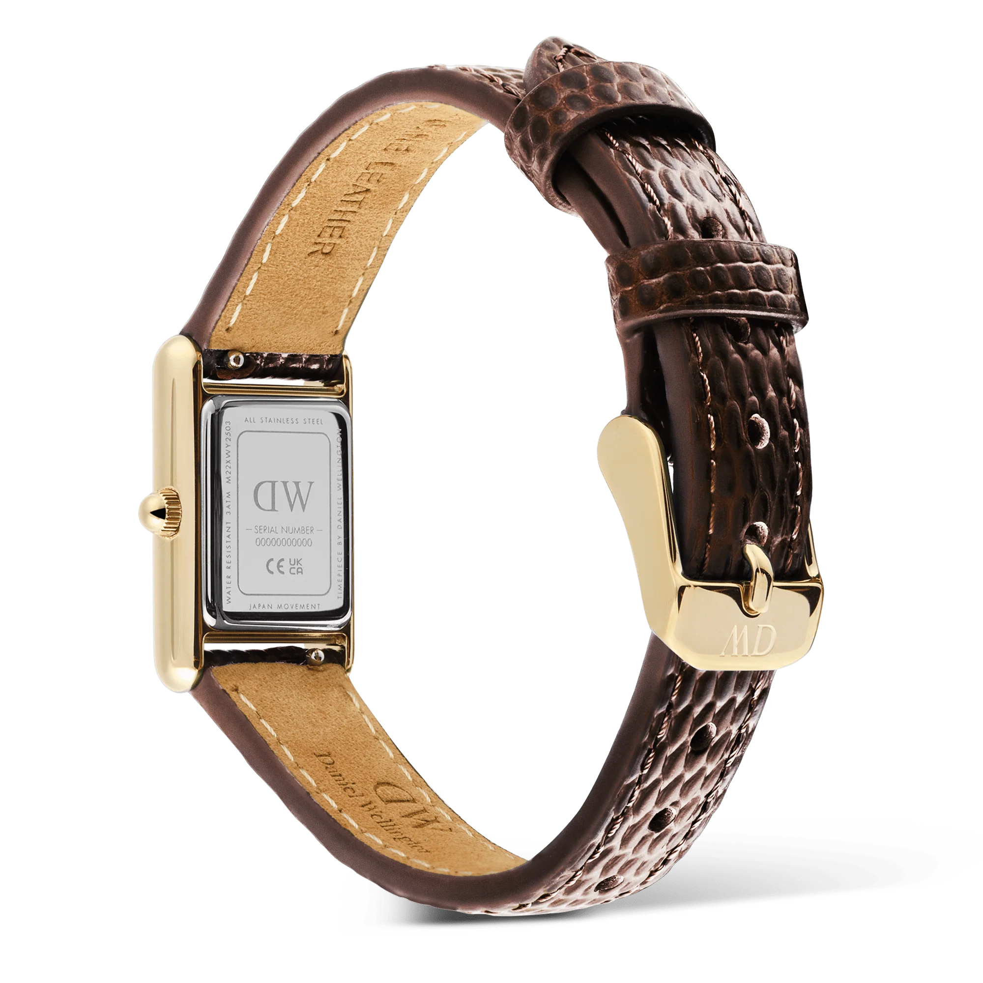 Bound Mini Dark Brown Lizard Gold - Image 5