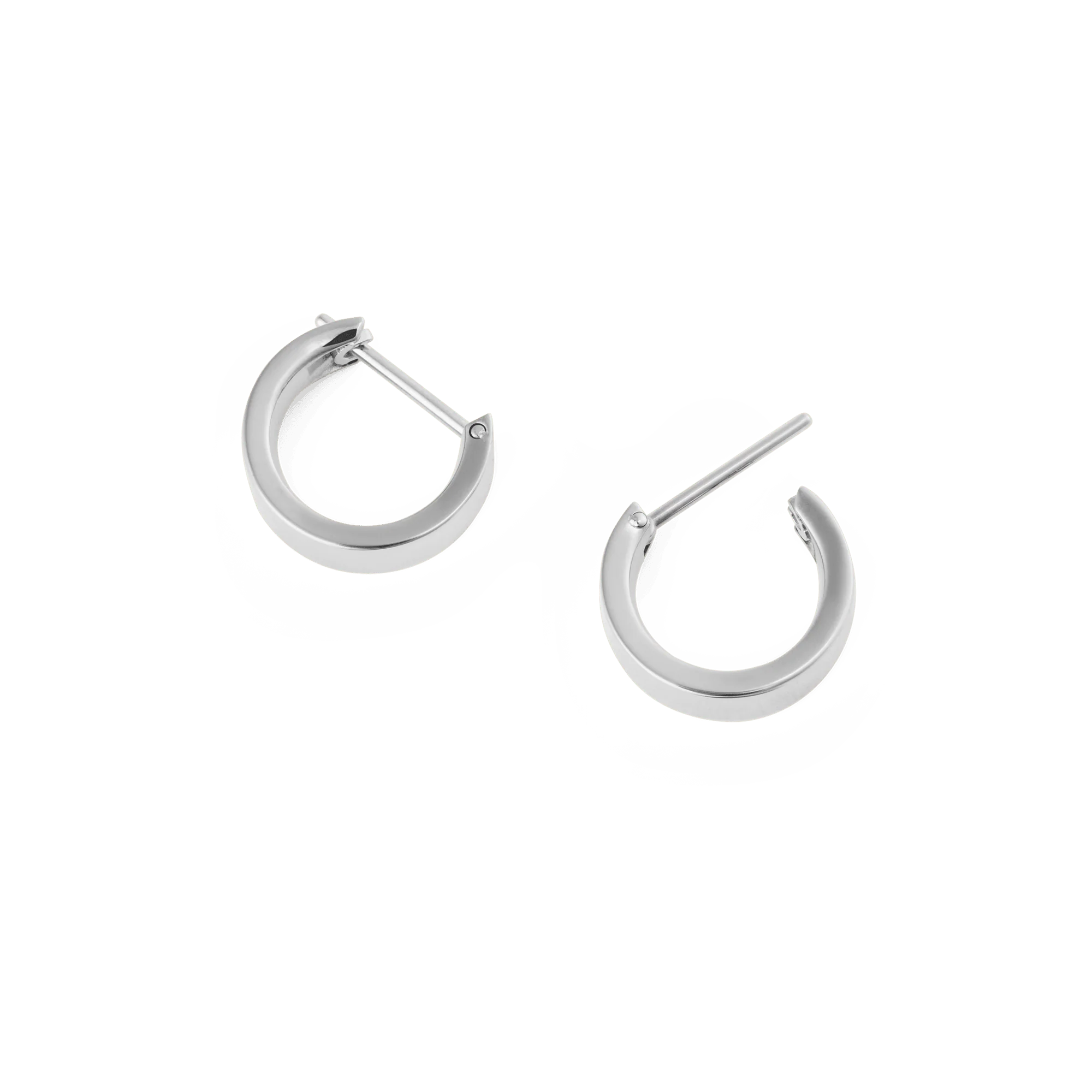 Line Earrings Polished Silver 3.5mm - Image 3