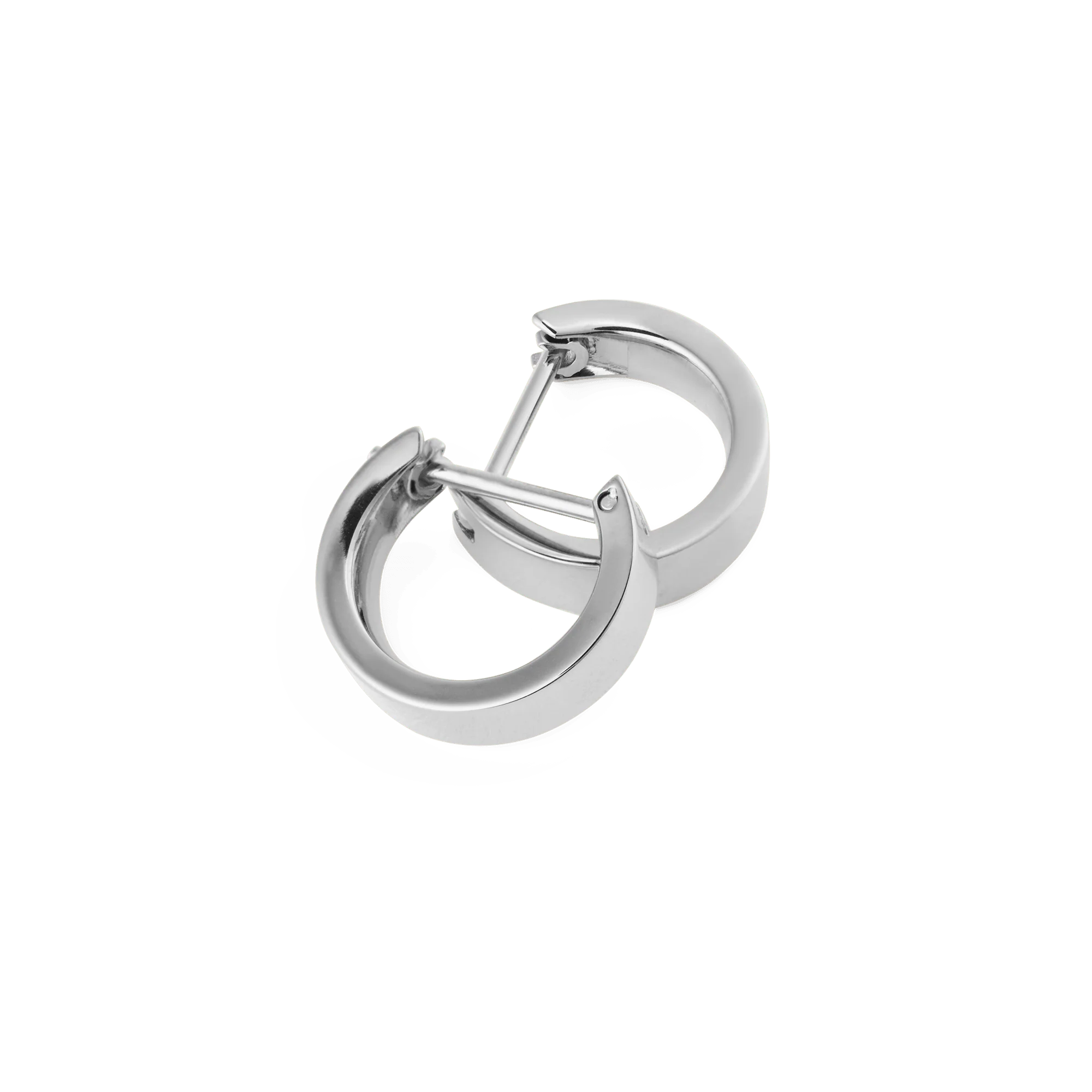 Line Earrings Polished Silver 3.5mm - Image 4