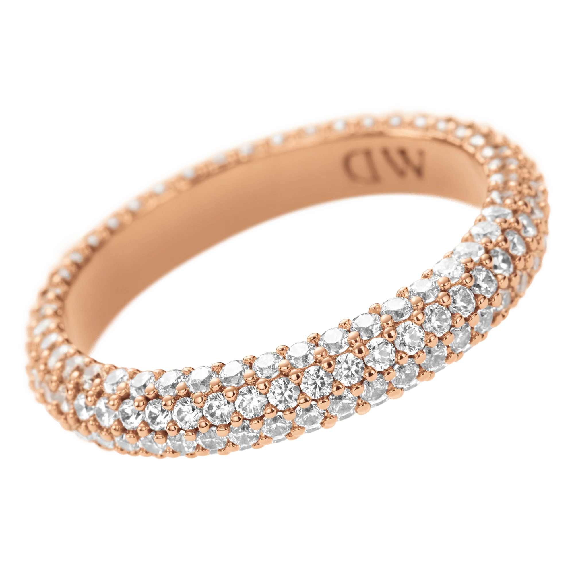 Pavé Crystal Ring Rose Gold - Image 3