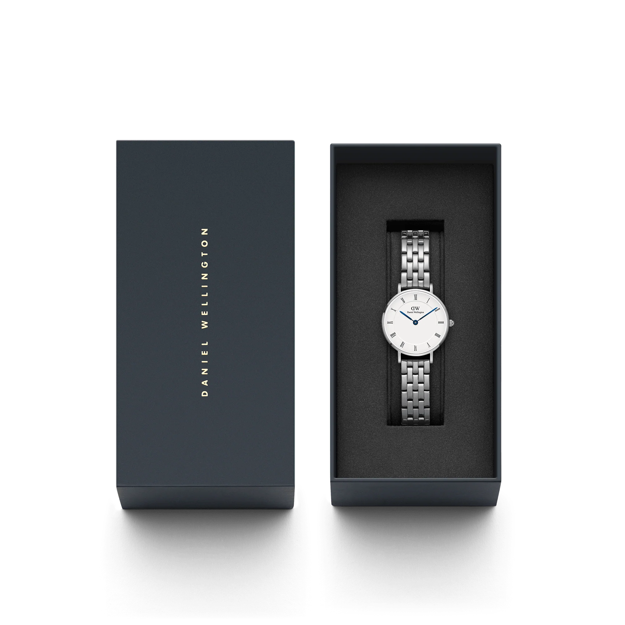 Petite Roman Numerals 5-Link Silver - Image 5